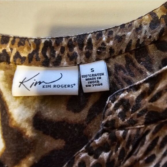 Kim Rogers top Sleeveless Women's small animal print Pre-owned - Picture 5 of 6